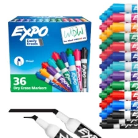 Expo Dry Erase Markers, Assorted, PK36 2135174A
