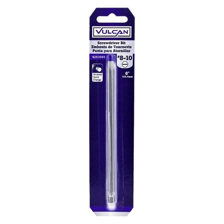 Vulcan Screwdriver Bit, Hex Shank, S2 Chrome Molybdenum Steel 377021OR