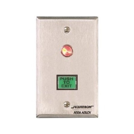 Securitron Push Button, Surface Mounted, SS PB3EAR