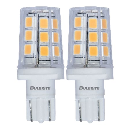 Bulbrite 15-Watt Equivalent T3 Dimmable Wedge LED Light Bulb Soft White Light, 2PK 861518