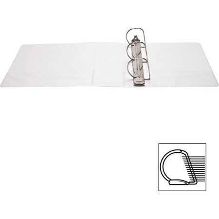 Business Source Ring Binder, White, Clear Sleeve BSN28444