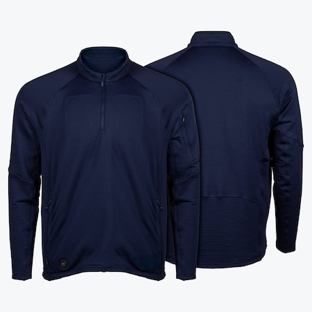 Mobile Warming Men's Element Mid-Layer 1/4 Zip LS Heated Shirt Blue 2XL MWMT30050625