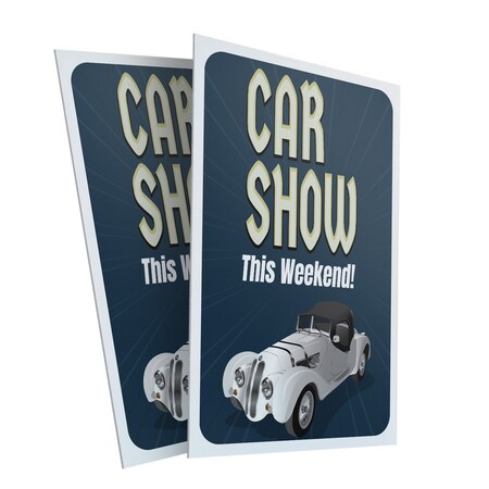 Signmission Car Show, Plastic Signs Only 24 Inch x 36 Inch, Corrugated Plastic, 2PK CSB-2436-2PACK-30352