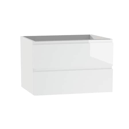 Homeroots 28" White Wood Freestanding Bathroom Vanity With White Sink And Two Drawers 627453