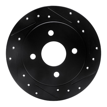 Dynamic Friction Co DFC Brake Rotor - Drilled and Slotted - Black 633-54049R