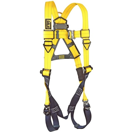 3M Dbi-Sala Delta Full Body Harness, Vest, 420 lb Wt Capacity, Quick-Connect Chest, Yellow, 2XL, Universal 1110600