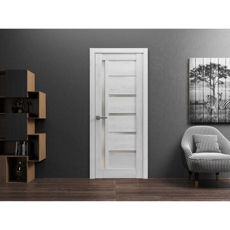 Sartodoors Solid French Door White Solid Core Modern Interior QUADRO4088ID-NOR-18