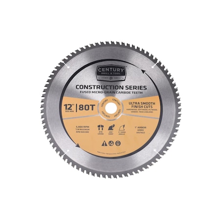 Century Drill & Tool Construction Ultra Smooth Cross Cutting Mitre Saw Blade 10244