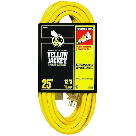 Southwire 2883 Extension Cord, 12 AWG Cable, 25 ft L, 15 A, 125 V 2883/64824801