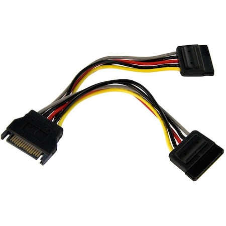 Startech.Com 6IN SATA POWER Y SPLITTER CABLE ADAPTER PYO2SATA
