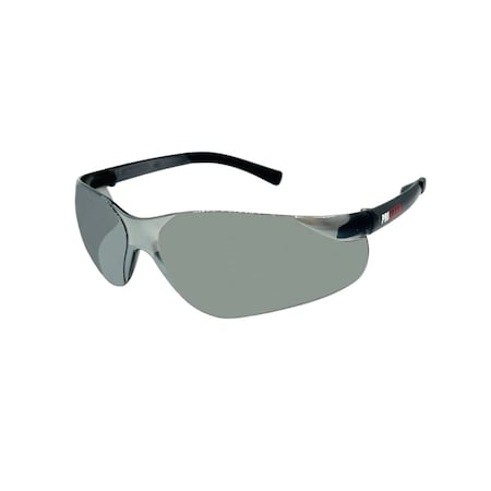 Pri Max Silver Mirror Rimless Safety Glasses, Rubber Temple Tips and Scratch Resistant SG20SM