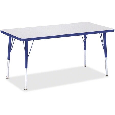 Jonti-Craft Berries Rectangle Activity Table, 24 in. x 48 in., E-height, Freckled Gray/Blue/Gray 6403JCE003