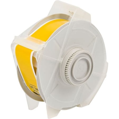 Brady Label Tape Cartridge, Yellow, Labels/Roll: Continuous 76621