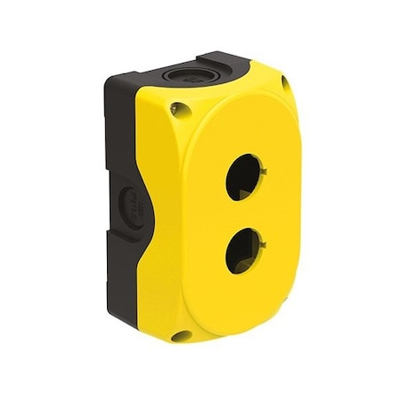 Lovato 2 Hole Station, 22Mm, Yellow LPZP2A5