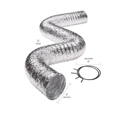 Deflecto Aluminum 8 ft. Supurr-Flex Duct F0408MSX/30