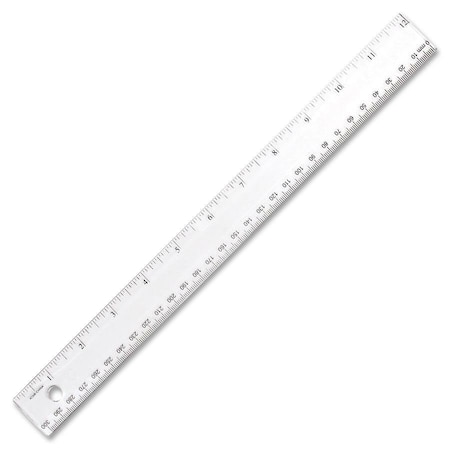 Westcott Rulers, 12" Plastic Ruler - Clear 45012