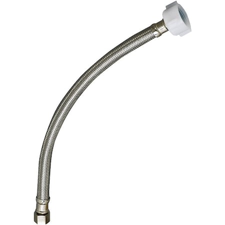 Plumb Pak EZ Series Toilet Supply Tube, 3/8 in Inlet, Flare Inlet, 7/8 in Outlet, Ballcock Outlet, 20 in L PP23855