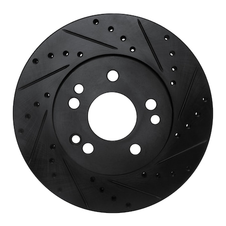 Dynamic Friction Co DFC Brake Rotor - Drilled and Slotted - Black 633-63020R