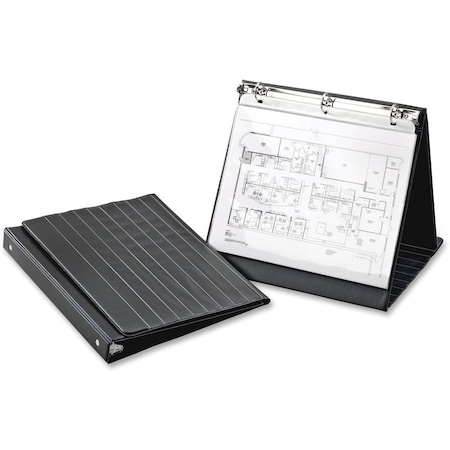 Cardinal Presentation Easel Round Ring Binders, Black CRD09260