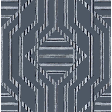 A-Street Prints Essex Navy Geometric Wallpaper 4147-27402