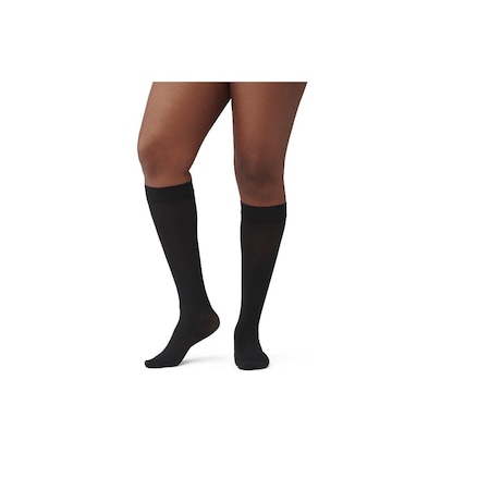Medline CURAD Compression Hosiery, Knee High, 8-15 mmHg, Black, Size C (L) MDS1713CBH