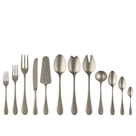 Mepra Vintage Pewter Flatware Set - 67 Pieces - Champagne 1095VI22067