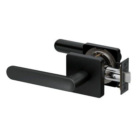 Schlage Grade 2 Passage Tubular Lock, Non-Keyed, Selena Lever, D Rose, Matte Black Finish PT10 SELD 622