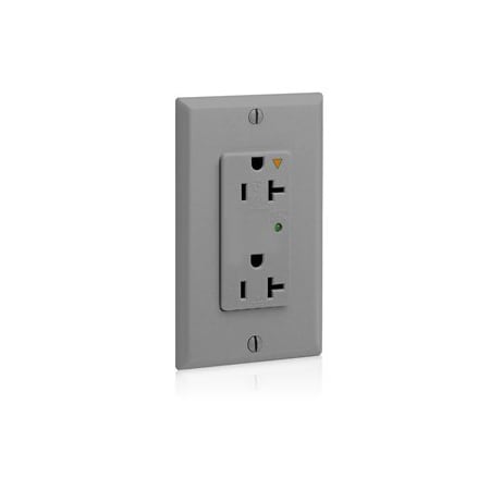 Leviton Surge Protector Receptacle, 20 Amp, 125 Volt, 5-20R NEMA, Gray 5380-IGG