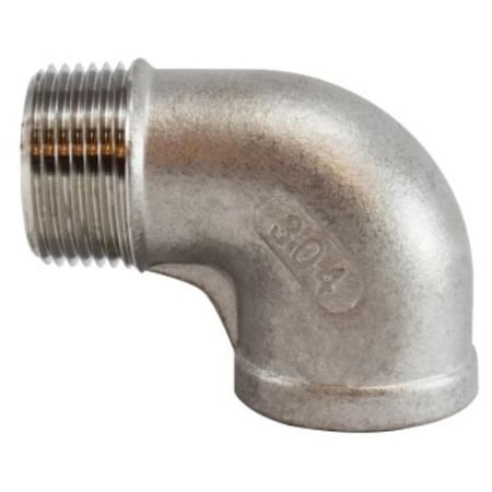 Gizmo 0.75 in. 90 Deg 150 lbs Stainless Steel 304 Street Elbow, Galvanized GI3258551