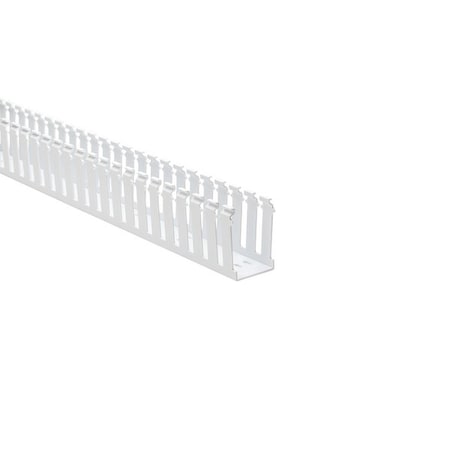 Hellerman Tyton Slotted Wall Wiring Duct, 2 x 3", 6 ft Sections, Non-Adhesive, PVC, White, 120ft/ctn, 30PK 181-23008