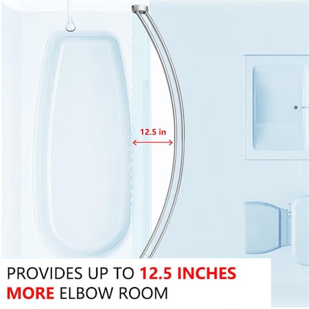 Utopia Alley Double Curved Aluminum Shower Rod, Chrome DCR2SS