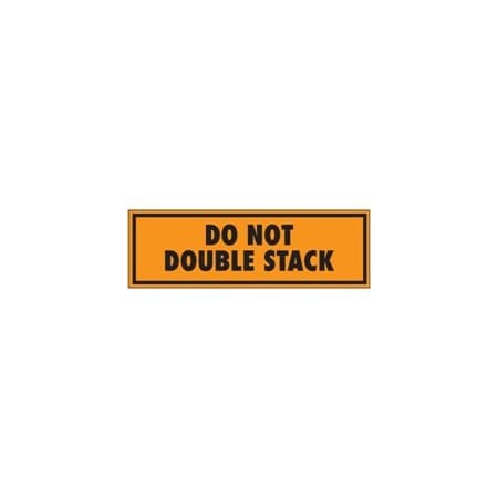 Bubblefast 2 x 8'' - ''Do Not Double Stack'' Fluorescent Orange Labels BFSCL568