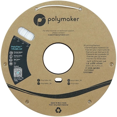 Polymaker PolyFlex TPU95-HF(1.75mm, 1000g) White PD03002