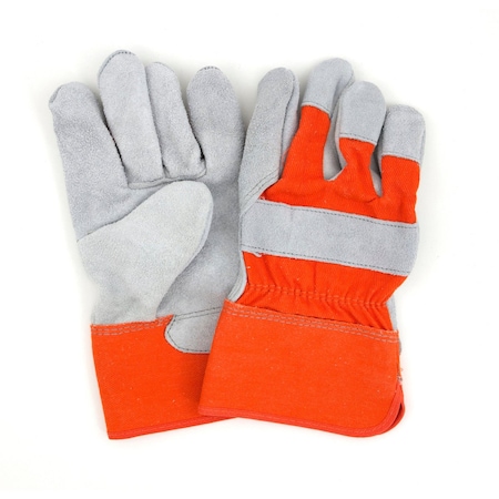 Safety Zone Premium Grade Leather Palm Gloves - Orange, XL - 12 Pairs GWLPSGX
