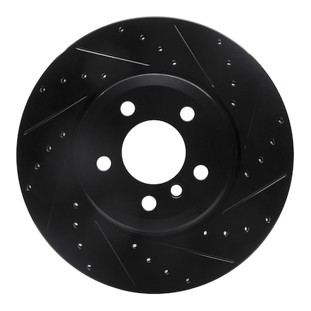 Dynamic Friction Co DFC Brake Rotor - Drilled and Slotted - Black 633-31141R