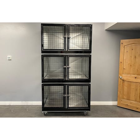 K9 Kennel Store Quick N Clean Galvanized Cage Bank 3 or 6 Units QCCBGV3O6U
