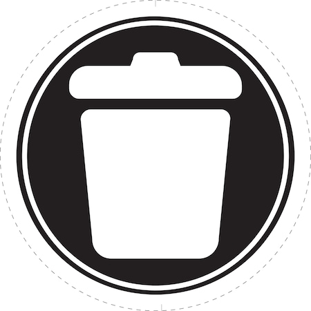 Specialmade Goods And Services LABELLABEL 18 IN TRASH CAN CONF BLA/WH L22287