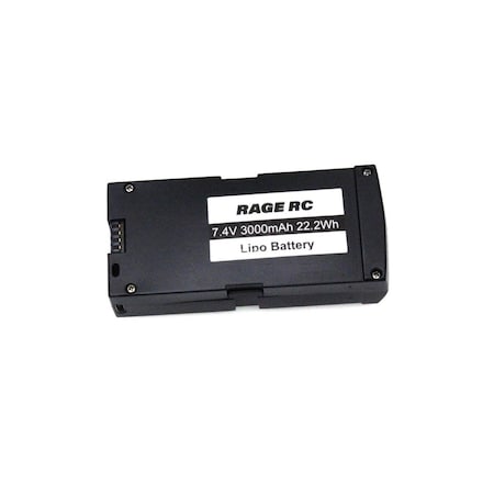Plastiflex Co Rage RC  7.4V 3000 mAh Battery with Case Stinger GPS RGR4465