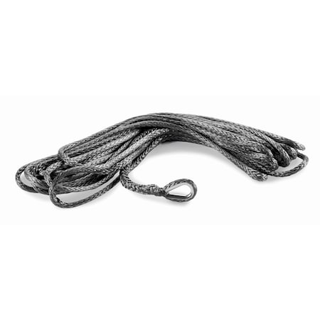 Warn 4500 To 6000 Pound Capacity, 1/4 Inch Diameter x 50 Foot Length, Gray Synthetic 111381