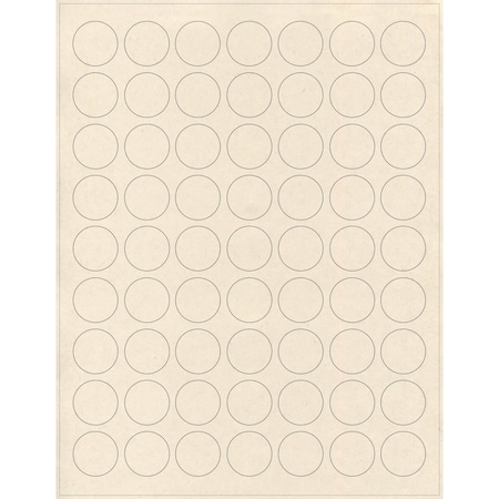 Elevate Packaging 1 in. Compostable Round Labels, Blank Layflat Sheets, Clear, 25PK LC1022