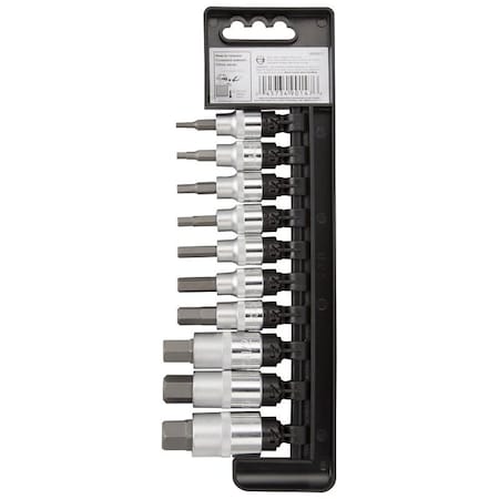 Vulcan Socket Set, Chrome Vanadium Steel, Chrome, 6002612-OG TS1010S-P