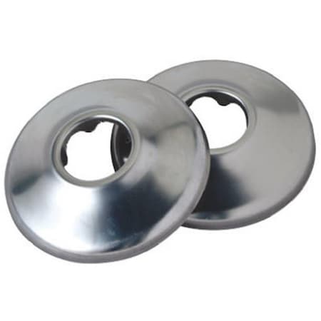 Highkey 0.37 in. Master Plumber Chrome Finish Flange, 2PK LR584602