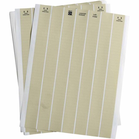 Brady LaserTab High Temp Polyimide Lbls 0.25 in H x 1 in W Amber 38/PK, 38PK LAT-6-652-10