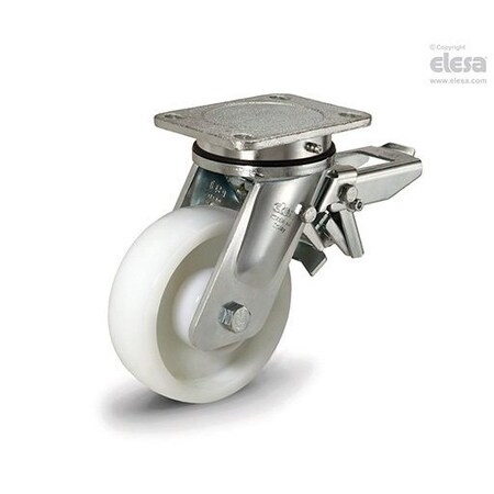 Elesa 449471 Heavy duty castors Technopolymerng plate bracket brake 449471