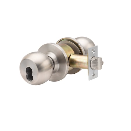 Trans Atlantic Co. HVB Series Heavy-Duty Commercial Cylindrical Knob with IC Core, Grade 1 Entry in Stainless Steel DL-HVB53IC-US32D