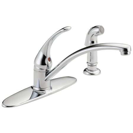 Delta Foundations Single Handle Kitchen Faucet with Spray B4410LF