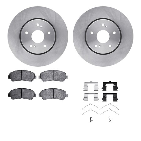 Dynamic Friction Co DFC Brake Rotor with 5000 Brake Pads and Hardware Kit 6512-01044