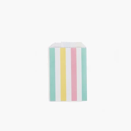 Nashville Wraps Cabana Stripes Paper Merchandise Bags, 4.75x6.75, 100PK MB0CSM