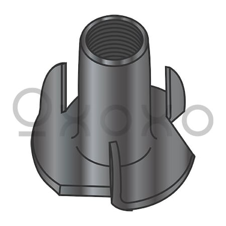 Oxoxo 8-32X1/4 3 Prong Tee Nut Black Zinc, 2000PK 514044