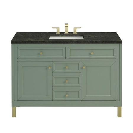 James Martin Vanities Chicago 48" Single Vanity, Smokey Celadon, w/ 3 CM Phantome Eclos Top 503-V48-SC-3PHT